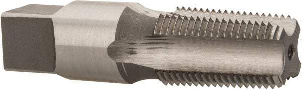 Reiff & Nestor - 3/8-18 PTF SAE Thread, 4 Flute Short Projection Standard Pipe Tap - 2-9/16" OAL, 1-1/16" Thread Length, 0.7" Shank Diam, Bright Finish, High Speed Steel - Exact Tool & Supply