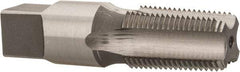 Reiff & Nestor - 3/8-18 PTF SAE Thread, 4 Flute Short Projection Standard Pipe Tap - 2-9/16" OAL, 1-1/16" Thread Length, 0.7" Shank Diam, Bright Finish, High Speed Steel - Exact Tool & Supply