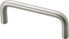 Sugatsune - 5/16" Handle Diam, Satin Finish Stainless Steel Drawer Pull - 1-11/32" Projection, 3" Center to Center, 316 Grade, 3-5/16" Wide - Exact Tool & Supply