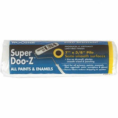 Wooster Brush - 3/8" Nap, 7" Wide Paint Roller Cover - Medium-Rough Texture, Woven - Exact Tool & Supply