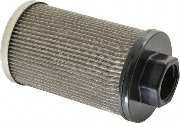 Flow Ezy Filters - 60 Mesh, 38 LPM, 10 GPM, 3.2" Diam, Female Suction Strainer without Bypass - 1 Port NPT, 5.8" Long - Exact Tool & Supply