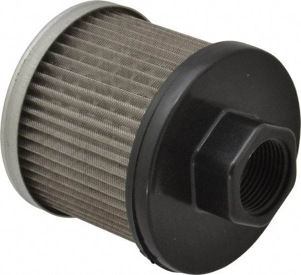 Flow Ezy Filters - 60 Mesh, 19 LPM, 5 GPM, 3.2" Diam, Female Suction Strainer without Bypass - 3/4 Port NPT, 3-1/2" Long - Exact Tool & Supply