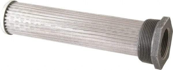 Flow Ezy Filters - 100 Mesh, 95 LPM, 25 GPM, 2" Diam, Male/Female Tank Mounted Strainer - 2 x 1 1/4 Port NPT, 9.6" Long - Exact Tool & Supply