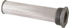 Flow Ezy Filters - 100 Mesh, 95 LPM, 25 GPM, 2" Diam, Male/Female Tank Mounted Strainer - 2 x 1 1/4 Port NPT, 9.6" Long - Exact Tool & Supply