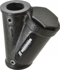 Flow Ezy Filters - 1-1/2 NPT Thread, 238 Micron, 6" Outside Diam, 7-1/2" Long, Stainless Steel Wire Cloth Media, Filter Assembly - Epoxy Coated Cast Iron - Exact Tool & Supply