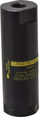 Flow Ezy Filters - 3/8 NPT Thread, 595 Micron, 1.6" Outside Diam, 4.9" Long, Stainless Steel Wire Cloth Media, Filter Assembly - Anodized Aluminum - Exact Tool & Supply