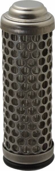 Flow Ezy Filters - 238 Micron, 1" Outside Diam, 3.4" Long, Stainless Steel Wire Cloth Media, Filter Element - 0.6" Inside Diam, Stainless Steel - Exact Tool & Supply
