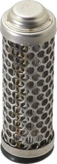 Flow Ezy Filters - 149 Micron, 1" Outside Diam, 3.4" Long, Stainless Steel Wire Cloth Media, Filter Element - 0.6" Inside Diam, Stainless Steel - Exact Tool & Supply