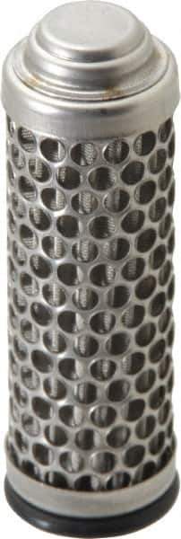 Flow Ezy Filters - 40 Micron, 1" Outside Diam, 3.4" Long, Stainless Steel Wire Cloth Media, Filter Element - 0.6" Inside Diam, Stainless Steel - Exact Tool & Supply