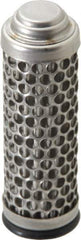 Flow Ezy Filters - 40 Micron, 1" Outside Diam, 3.4" Long, Stainless Steel Wire Cloth Media, Filter Element - 0.6" Inside Diam, Stainless Steel - Exact Tool & Supply
