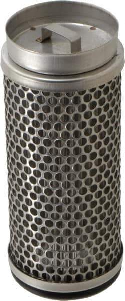 Flow Ezy Filters - 40 Micron, 2.1" Outside Diam, 5" Long, Stainless Steel Wire Cloth Media, Filter Element - 1.4" Inside Diam, Stainless Steel - Exact Tool & Supply