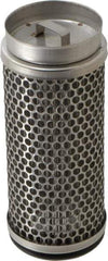 Flow Ezy Filters - 40 Micron, 2.1" Outside Diam, 5" Long, Stainless Steel Wire Cloth Media, Filter Element - 1.4" Inside Diam, Stainless Steel - Exact Tool & Supply