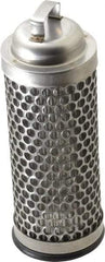 Flow Ezy Filters - 238 Micron, 1.6" Outside Diam, 4-1/2" Long, Stainless Steel Wire Cloth Media, Filter Element - 1.1" Inside Diam, Stainless Steel - Exact Tool & Supply