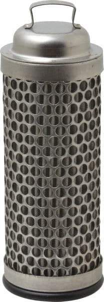 Flow Ezy Filters - 74 Micron, 1.6" Outside Diam, 4-1/2" Long, Stainless Steel Wire Cloth Media, Filter Element - 1.1" Inside Diam, Stainless Steel - Exact Tool & Supply