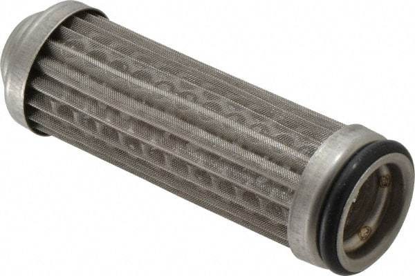 Flow Ezy Filters - 149 Micron, 1" Outside Diam, 3.4" Long, Stainless Steel Wire Cloth Media, Filter Element - 0.6" Inside Diam, Anodized Aluminum - Exact Tool & Supply