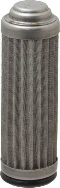 Flow Ezy Filters - 74 Micron, 1" Outside Diam, 3.4" Long, Stainless Steel Wire Cloth Media, Filter Element - 0.6" Inside Diam, Anodized Aluminum - Exact Tool & Supply