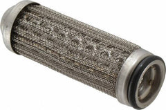 Flow Ezy Filters - 595 Micron, 1" Outside Diam, 3.4" Long, Stainless Steel Wire Cloth Media, Filter Element - 0.6" Inside Diam, Anodized Aluminum - Exact Tool & Supply