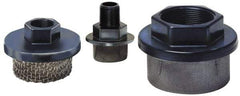 Flow Ezy Filters - 30 Mesh, 46 LPM, 12 GPM, 3" Diam, Male Pipe Mounted Suction Screen Strainer - 1 Port NPT, 2-1/2" Long - Exact Tool & Supply