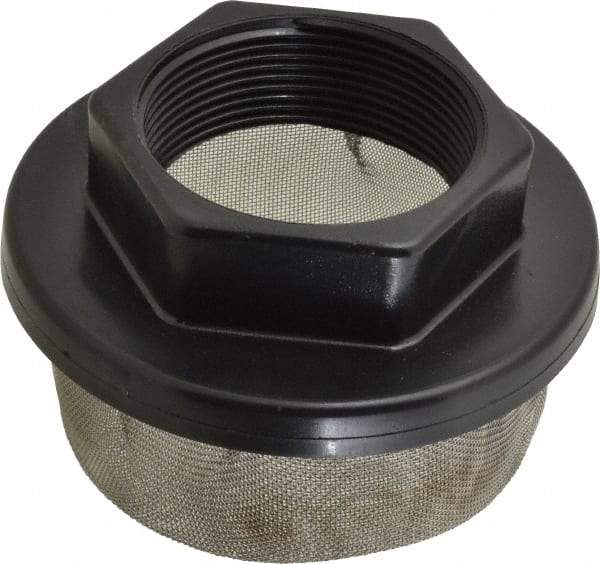 Flow Ezy Filters - 30 Mesh, 189 LPM, 50 GPM, 4.2" Diam, Female Pipe Mounted Suction Screen Strainer - 2 Port NPT, 2.6" Long - Exact Tool & Supply