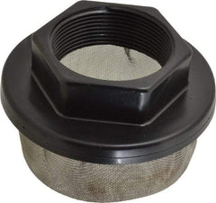 Flow Ezy Filters - 30 Mesh, 189 LPM, 50 GPM, 4.2" Diam, Female Pipe Mounted Suction Screen Strainer - 2 Port NPT, 2.6" Long - Exact Tool & Supply