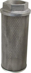 Flow Ezy Filters - 60 Mesh, 378 LPM, 100 GPM, 5.4" Diam, Female Suction Strainer without Bypass - 3 Port NPT, 12-1/2" Long - Exact Tool & Supply