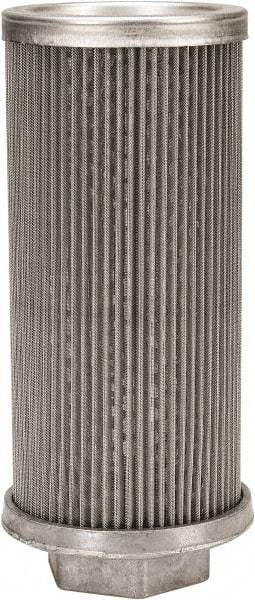 Flow Ezy Filters - 60 Mesh, 76 LPM, 20 GPM, 3.3" Diam, Female Suction Strainer without Bypass - 1-1/4 Port NPT, 7.4" Long - Exact Tool & Supply