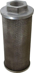 Flow Ezy Filters - 60 Mesh, 114 LPM, 30 GPM, 4.3" Diam, Female Suction Strainer without Bypass - 1-1/2 Port NPT, 9.8" Long - Exact Tool & Supply