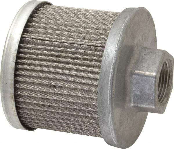 Flow Ezy Filters - 60 Mesh, 19 LPM, 5 GPM, 3.3" Diam, Female Suction Strainer without Bypass - 3/4 Port NPT, 3-1/2" Long - Exact Tool & Supply