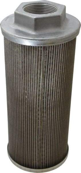 Flow Ezy Filters - 60 Mesh, 189 LPM, 50 GPM, 4.3" Diam, Female Suction Strainer without Bypass - 1-1/2 Port NPT, 9.8" Long - Exact Tool & Supply