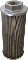 Flow Ezy Filters - 60 Mesh, 189 LPM, 50 GPM, 4.3" Diam, Female Suction Strainer without Bypass - 1-1/2 Port NPT, 9.8" Long - Exact Tool & Supply