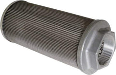 Flow Ezy Filters - 100 Mesh, 189 LPM, 50 GPM, 4.3" Diam, Female Suction Strainer without Bypass - 2 Port NPT, 9.8" Long - Exact Tool & Supply