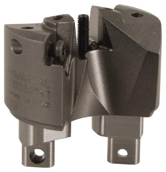 Kennametal - Series KSEM Plus, Head Connection FDS50, 52mm Max Diam Pilot Insert Drill Head - 25mm Pilot Drill Diam, 2 Nonpilot Inserts, 30mm Head Length - Exact Tool & Supply