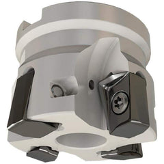 Iscar - 10 Inserts, 8" Cut Diam, 2-1/2" Arbor Diam, 0.642" Max Depth of Cut, Indexable Square-Shoulder Face Mill - 0/90° Lead Angle, 2-1/2" High, H490 AN.X 17 Insert Compatibility, Series Helido - Exact Tool & Supply