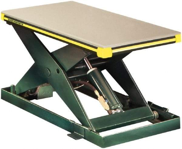 Southworth - 2,000 Lb Capacity Hydraulic Scissor Lift Table - 6-3/4" to 42-3/4" Lift Height, 48" Platform Length x 48" Platform Width - Exact Tool & Supply