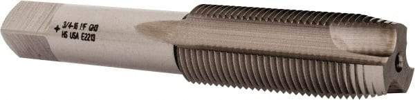 Cleveland - 3/4-16 UNF, 3 Flute, Bright Finish, High Speed Steel Spiral Point Tap - Plug Chamfer, Right Hand Thread, 107.95mm OAL, 50.8mm Thread Length, 3B Class of Fit - Exact Tool & Supply