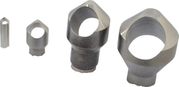 M.A. Ford - 4 Piece, 3/16 to 1-1/8" Head Diam, 82° Included Angle, Single End Countersink Set - Exact Tool & Supply