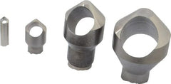 M.A. Ford - 4 Piece, 3/16 to 1-1/8" Head Diam, 82° Included Angle, Single End Countersink Set - Exact Tool & Supply