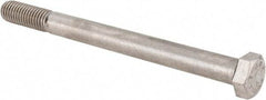 Value Collection - 1/2-13 UNC, 6" Length Under Head Hex Head Cap Screw - Partially Threaded, Grade 316 Stainless Steel, Uncoated, 3/4" Hex - Exact Tool & Supply