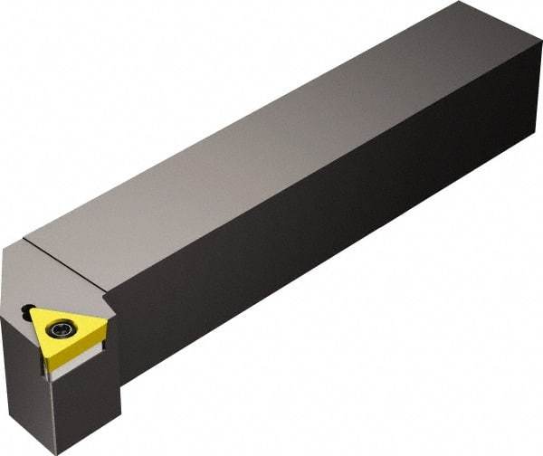 Sandvik Coromant - STGC, Right Hand Cut, -1° Lead Angle, 1" Shank Height x 1" Shank Width, Neutral Rake Indexable Turning Toolholder - 6" OAL, TCMT 16 T3 08 Insert Compatibility, Series CoroTurn 107 - Exact Tool & Supply