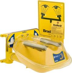 Bradley - Wall Mount, Plastic Bowl, Eye & Face Wash Station - Exact Tool & Supply