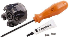 Kennametal - 5 Inserts, 2.018" Cutter Diam, 0.065" Max Depth of Cut, Indexable High-Feed Face Mill - 3/4" Arbor Hole Diam, 1.575" High, KSHR Toolholder, HNGJ 0905.. Inserts, Series Dodeka Mini High-Feed - Exact Tool & Supply