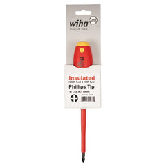 Insulated Cushion Grip Phillips Screwdriver #4 × 200 mm In Carded Hanger - Exact Tool & Supply