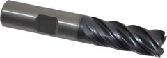Kennametal - 1/2", 5 Flute, Solid Carbide, 0.03" Corner Radius End Mill - 3" OAL, 1-1/4" LOC - Exact Tool & Supply
