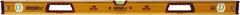 Johnson Level & Tool - Magnetic 48" Long 3 Vial Box Beam Level - Aluminum, Yellow, 2 Plumb & 1 Level Vials - Exact Tool & Supply