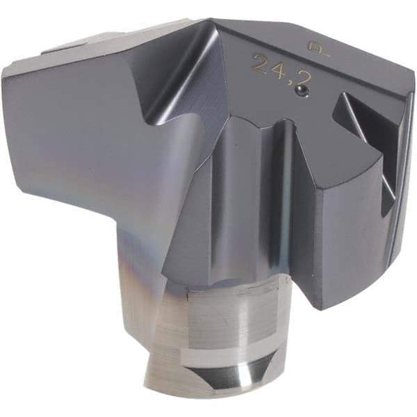 Iscar - Series ICP, 0.953" Diam Grade IC908 140° Replaceable Drill Tip - Carbide, TiAlN Finish, 24 Seat Size, Through Coolant - Exact Tool & Supply