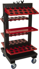 Huot - 50 Tool Capacity, HSK HSK 100A Taper ToolScoot Tree CNC Tool Cart - Exact Tool & Supply