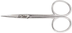 Clauss - 1" LOC, 8-1/2" OAL Straight Scissors - Steel Straight Handle, For Paper, Fabric - Exact Tool & Supply