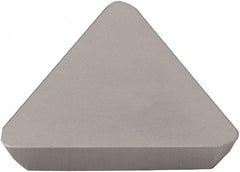 Kyocera - TEEN43 Grade TN100M Cermet Milling Insert - TiCN/NbC Finish, 3/16" Thick, 1/2" Inscribed Circle - Exact Tool & Supply