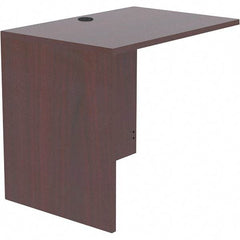 ALERA - Woodgrain Laminate Return/Bridge Shell Desk - 35" Wide x 23-5/8" Deep x 29-5/8" High, Mahogany - Exact Tool & Supply