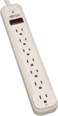 Tripp-Lite - 7 Outlets, 120 VAC15 Amps, 6' Cord, Power Outlet Strip - Floor, Keyhole Mount, 5-15 NEMA Configuration, 11.69" Strip - Exact Tool & Supply